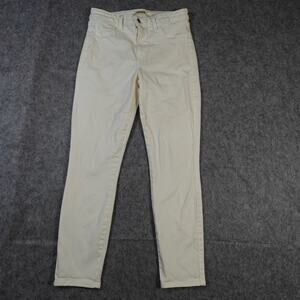 L'Agence Jeans Womens 29 Margot High Rise Skinny White Denim